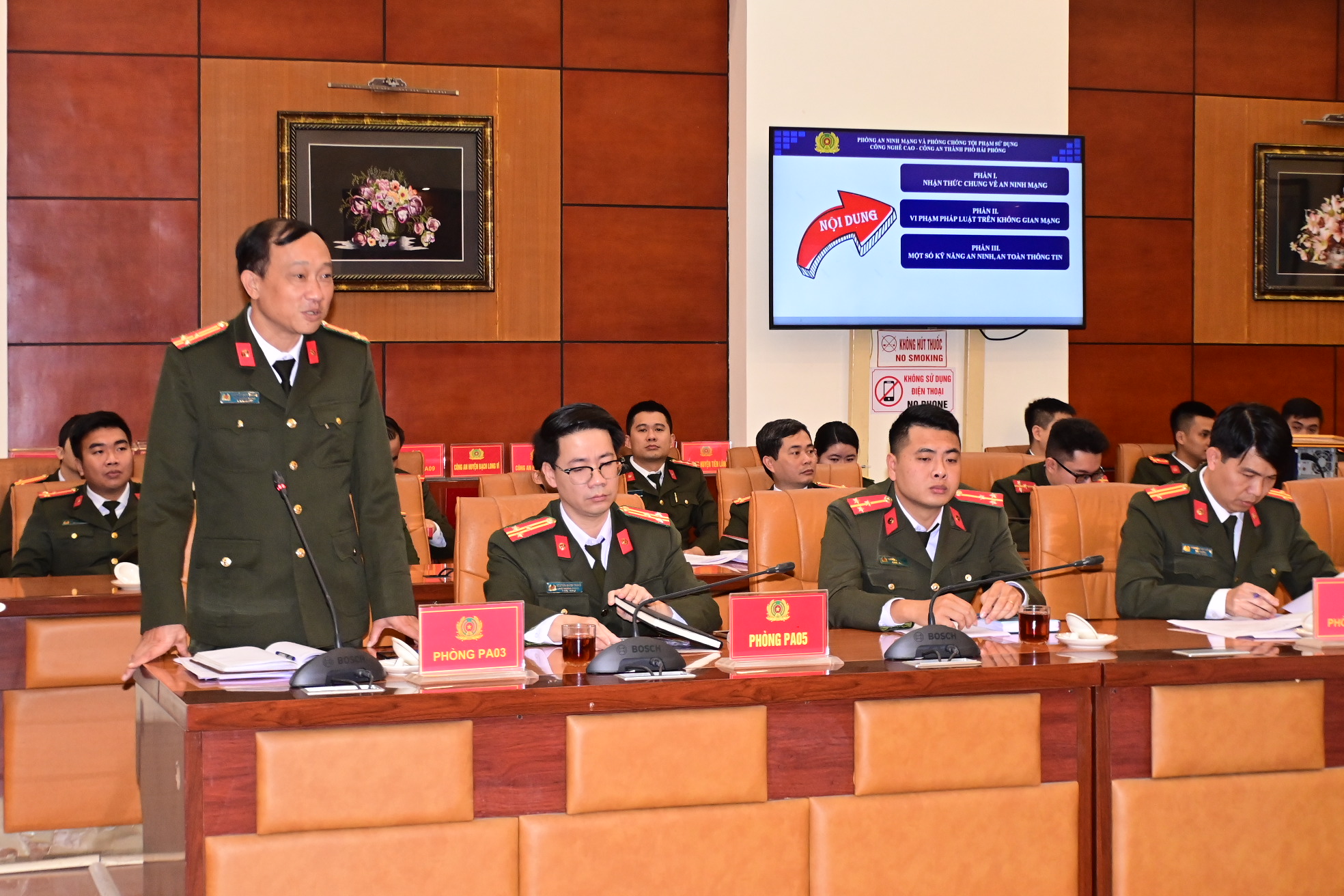 Phòng Tham mưu CATP: Tổ chức tuyên truyền công tác bảo vệ bí mật nhà nước và bảo đảm an toàn, an ninh mạng